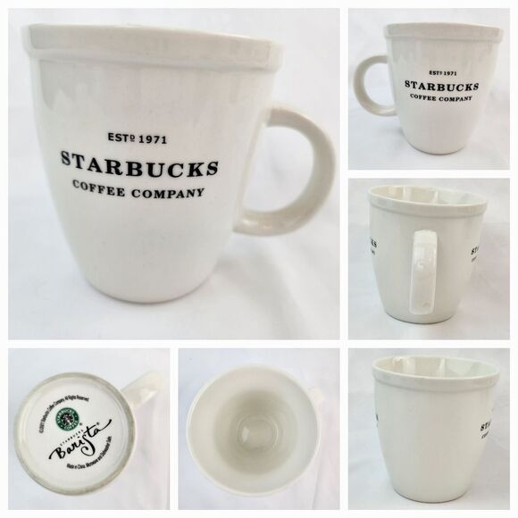 ☕️Starbucks 2007 Ivory Est 1971 Abbey Ceramic 16oz Mug - Picture 2 of 11